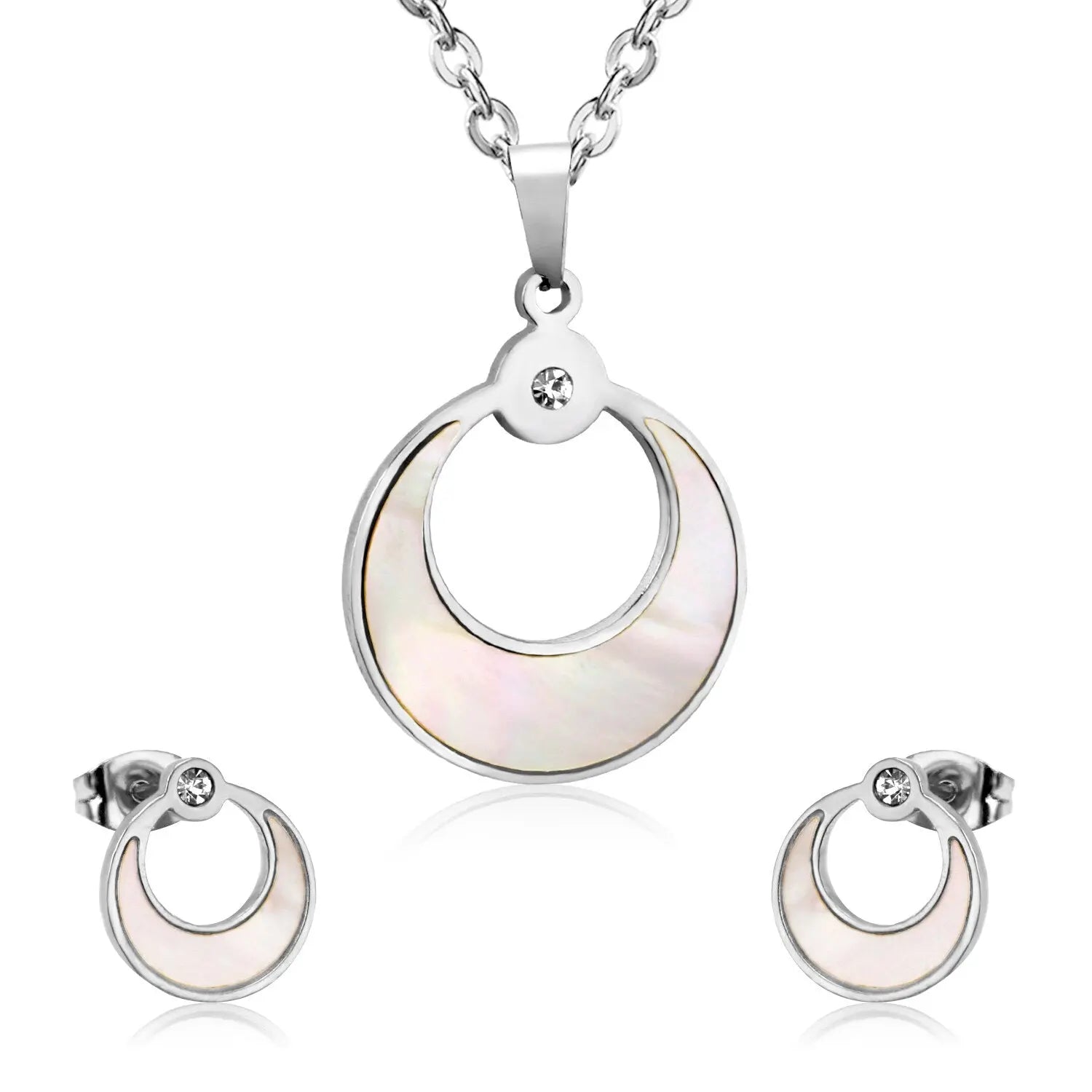 Brand New Circles Big Pendants With AAA Zirconia Jewelry Sets For Woman Man Luxury Wedding Jewelry Gifts 2022 asonjewelry